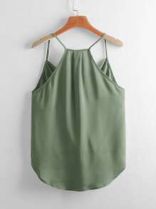 SHEIN VCAY Wrap Front Cami Top - Army Green - View 3