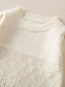 Baby Puff Sleeve Knit Bodysuit - Beige - View 4