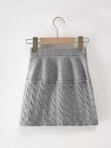 小女童麻花編織半身裙
