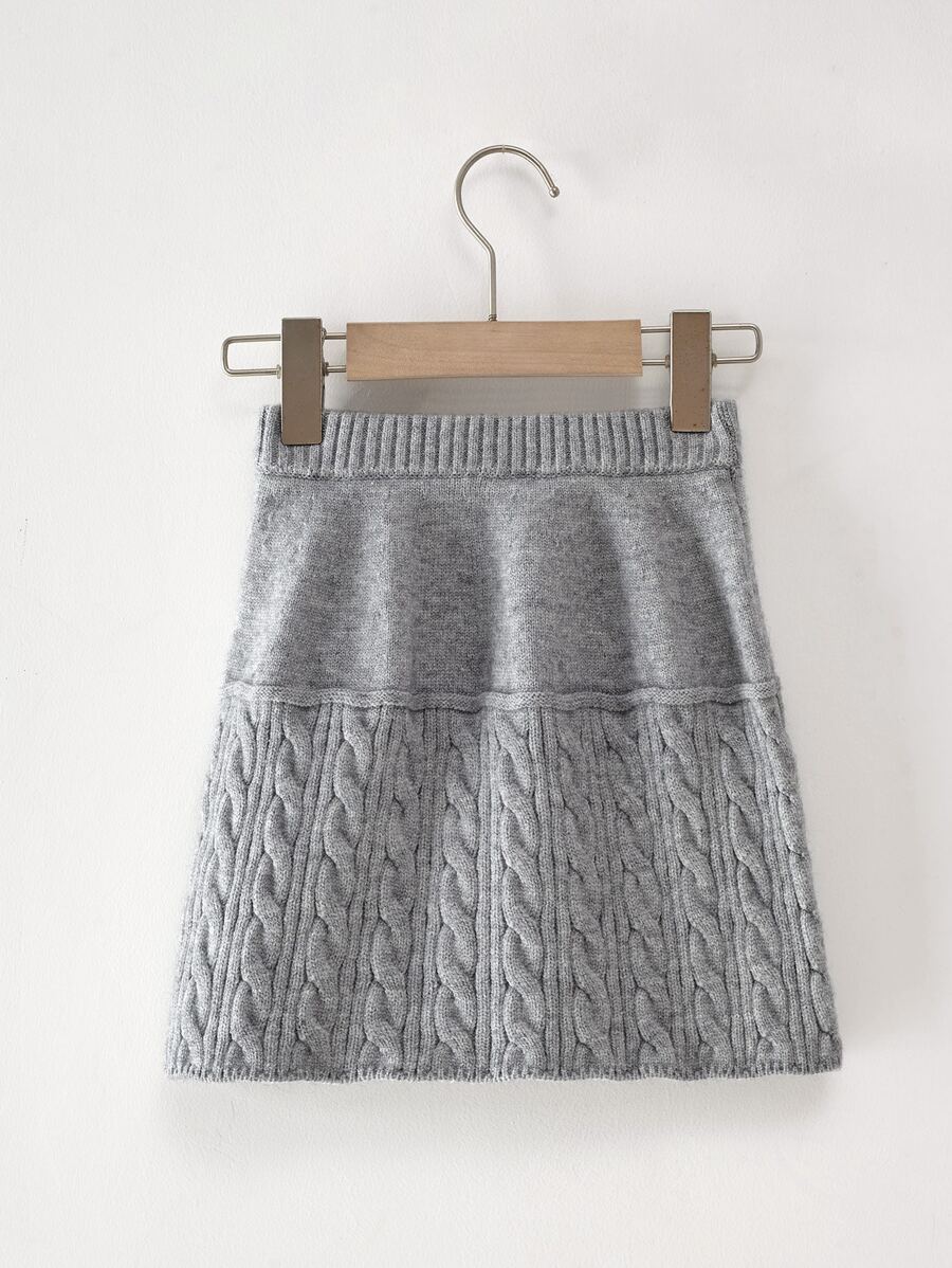 小女童麻花編織半身裙