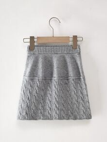 小女童麻花編織半身裙