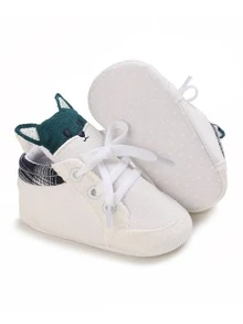0-1 Years Old Infant Boy Casual Sports Shoes, White Infant Toddler Shoes - White - View 2