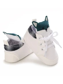 0-1 Years Old Infant Boy Casual Sports Shoes, White Infant Toddler Shoes - White - View 3