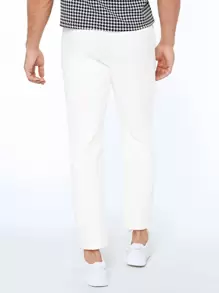 Manfinity VCAY Men Slant Pocket Carrot Trousers - White - View 2