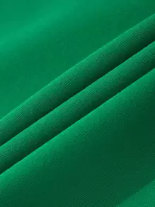 Men Kangaroo Pocket Drawstring Thermal Hoodie - Green - View 3