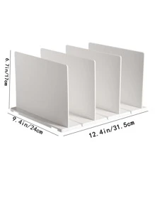 Plastic Detachable Wardrobe Partition Rack - White - View 3