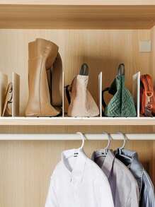 Plastic Detachable Wardrobe Partition Rack - White - View 7