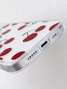 櫻桃印花透明手機殼相容於 iPhone15/15Plus/15Pro/15Promax - 彩色 - 查看 3