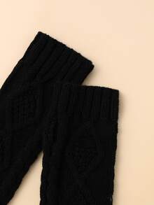 Guantes sin dedo unicolor - Negro - Ver 4
