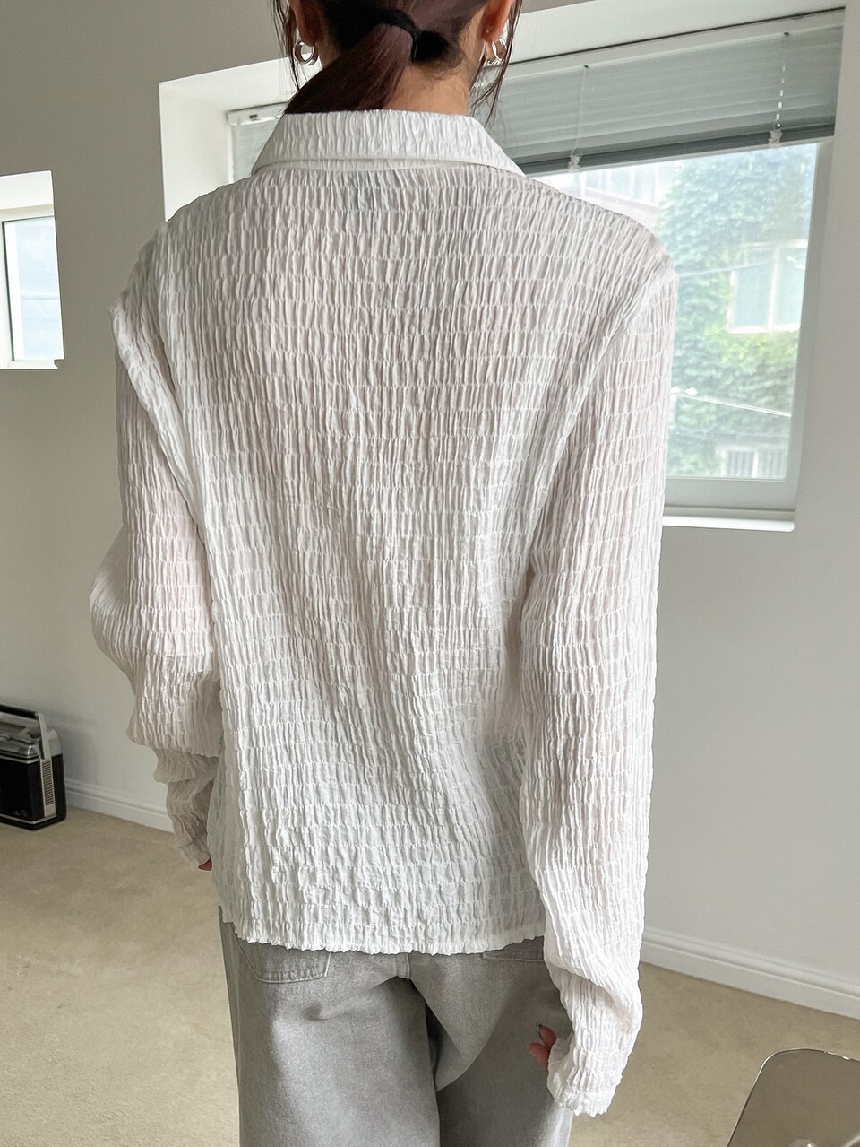 Solid Drop Shoulder Shirt