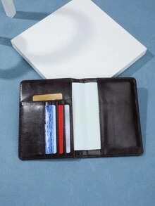 Letter Detail Passport Case - Rust Brown - View 2