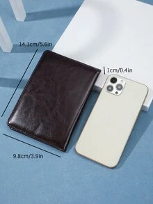 Letter Detail Passport Case - Rust Brown - View 4