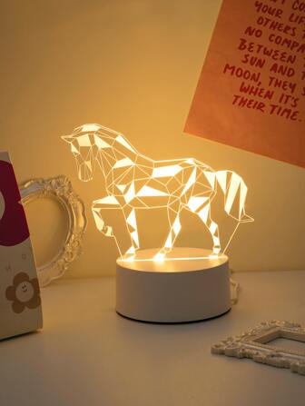 1pc 3D Visual Effect 3D Night Light, Creative Desk & Bedroom Atmosphere Lamp, Room Decor Night Light, Mini Gift Lamp, USB Lighting Fixture