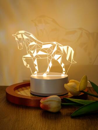 1 件 3D 视觉效果 3D 夜灯、创意书桌和卧室氛围灯、房间装饰夜灯、迷你礼品灯、USB 照明灯具