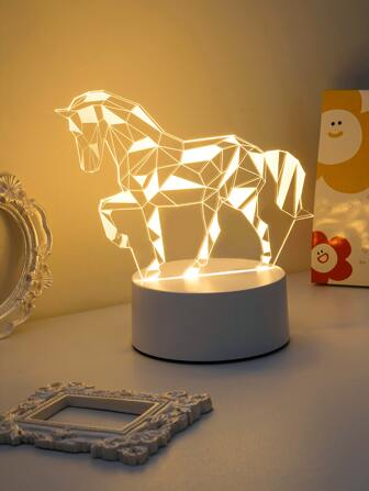1 pieza Luz de noche de efecto visual 3D, lámpara de atmósfera creativa para escritorio y dormitorio, luz de noche decorativa, mini lámpara de regalo, accesorio de iluminación USB