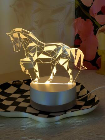 1 pieza Luz de noche de efecto visual 3D, lámpara de atmósfera creativa para escritorio y dormitorio, luz de noche decorativa, mini lámpara de regalo, accesorio de iluminación USB