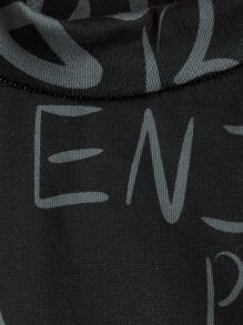 1pc Letter Graphic Pet Tee - Black - View 5