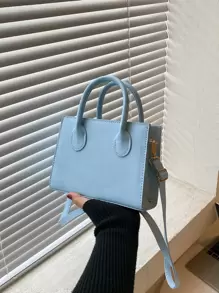Bolsa cuadrada minimalista doble asa