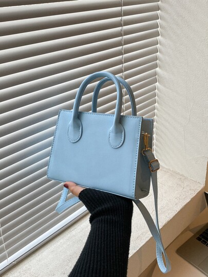  Minimalist Double Handle Square Bag