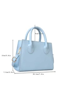 Bolsa cuadrada minimalista doble asa