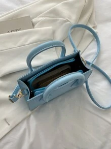 Bolsa cuadrada minimalista doble asa