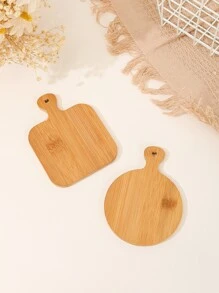 1入組木紋託盤,波西米亞竹子單託盤 - 駝色 - 查看 1