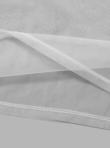 SHEIN EZwear Vestido de malla transparente - Blanco - Ver 3