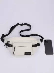 Túi đeo chéo Lá thư Có thể điều chỉnh được Mát mẻ - trắng - Xem 3