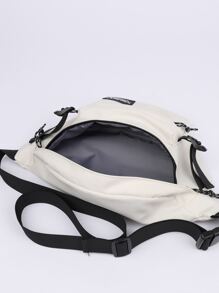 Túi đeo chéo Lá thư Có thể điều chỉnh được Mát mẻ - trắng - Xem 5