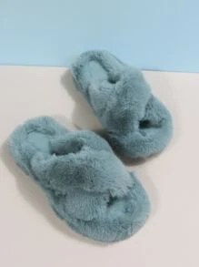 Dép đi trong Nhà dành Nữ màu trơn Đúng mốt - Màu xanh Cadet - Xem 3