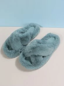 Dép đi trong Nhà dành Nữ màu trơn Đúng mốt - Màu xanh Cadet - Xem 4