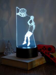 1 pieza luz nocturna 3d con interruptor táctil, lámpara de ambiente decorativa que cambia de color - Multicolor - Ver 8