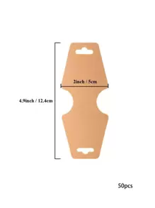 50 pièces Carte de rangement de bijoux simple, carte d'affichage de collier en papier brun, étiquette en papier kraft pour l'emballage et l'accrochage de bijoux, cadeau pour la Saint-Valentin et la rentrée scolaire