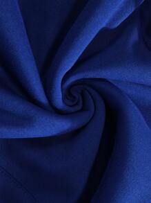 SHEIN EZwear 字母圖案加絨內裏袋鼠口袋連帽衫