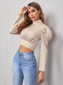 SHEIN BAE Blusa de espalda abierta con cordón trasero