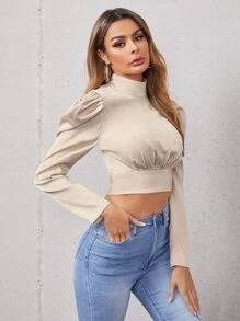 SHEIN BAE Blusa de espalda abierta con cordón trasero