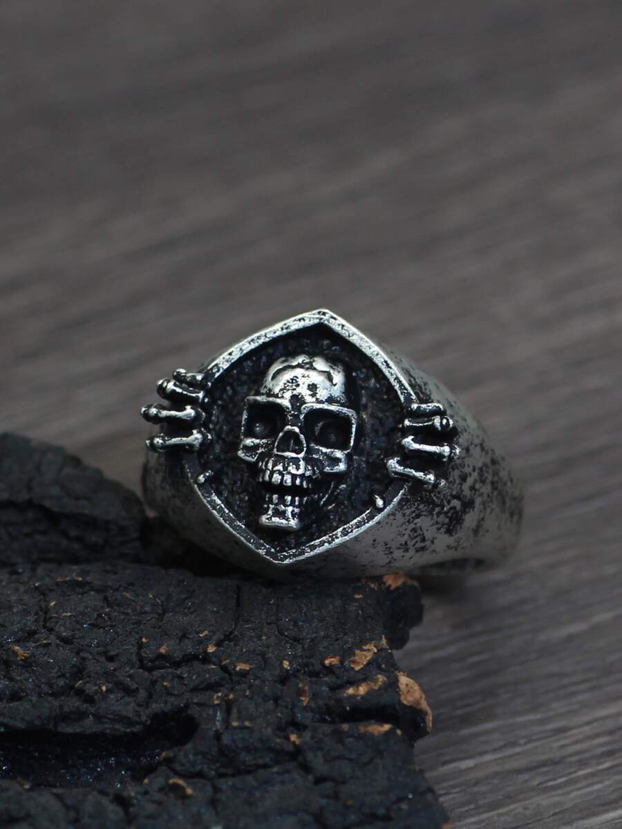 Hombres Anillo con diseño de cráneo - Multicolor - Ver 1