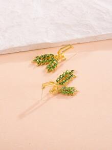 Cubic Zirconia Wheat Ear Drop Earrings - Multicolor - View 3