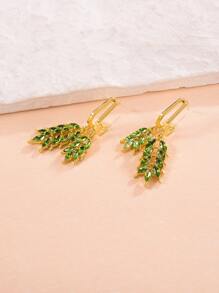 Cubic Zirconia Wheat Ear Drop Earrings - Multicolor - View 4