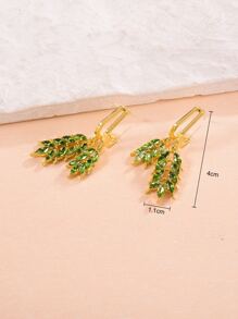 Cubic Zirconia Wheat Ear Drop Earrings - Multicolor - View 6
