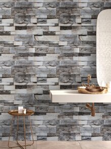 1m/3m/5m Warm Color Cultural Brick Stone Pattern Self-Adhesive Wallpaper For Cabinets, Tables, Chairs Decoration,Renovation Stickers Peel Wall Panels,Wall Paper, Wallpapers,Spring Decoration Items Refresh Your Home,Rama Decoration Stickers Gifts Birthday Graduation - Multicolor - View 8