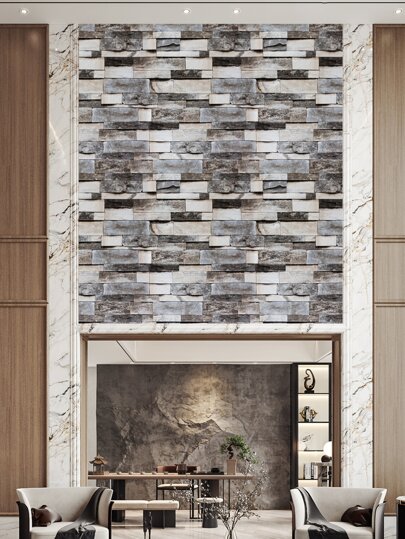 1roll PVC Wand Paper, Retro Brick Pattern Adhesive Roll Home,Renovation Stickers Peel Panels,Wall Wallpapers, ation Items Refresh Your Home,Rama Birthday Graduation view 6