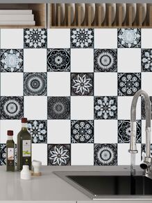 10入組曼陀羅圖案廚房貼紙 - 彩色 - 查看 5