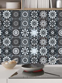 10入組曼陀羅圖案廚房貼紙 - 彩色 - 查看 6