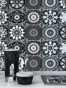 10入組曼陀羅圖案廚房貼紙 - 彩色 - 查看 7