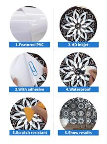 10入組曼陀羅圖案廚房貼紙 - 彩色 - 查看 9