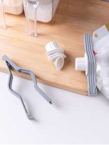 1pc Bag Sealing Clip With Pourer - Grey - View 6