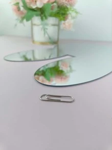 1pc Rabbit Design Mirror Wall Sticker - Silver - View 7