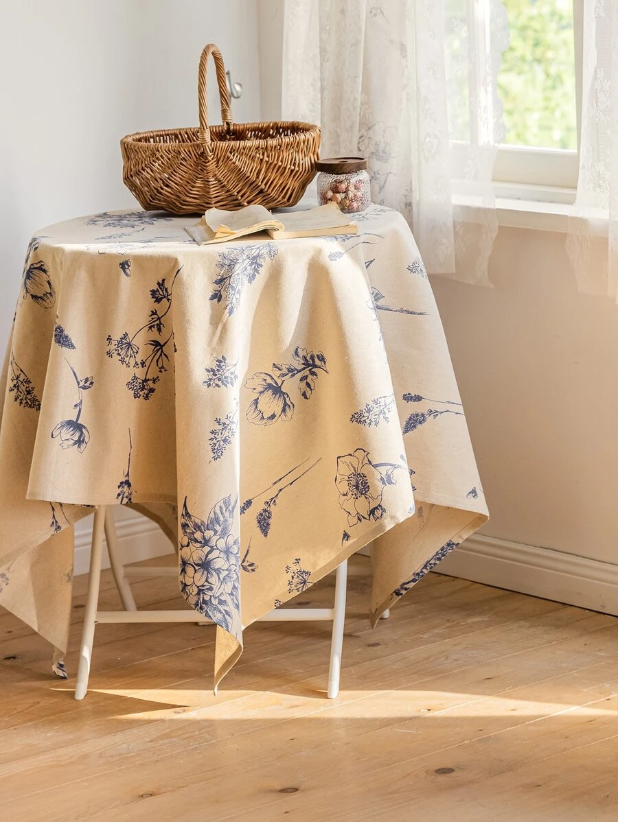 Khăn trải bàn in hoa - Nhiều màu - Xem 1