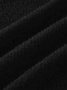 SHEIN ICON 後背繫帶鏤空心緊身洋裝 - 黑色 - 查看 3